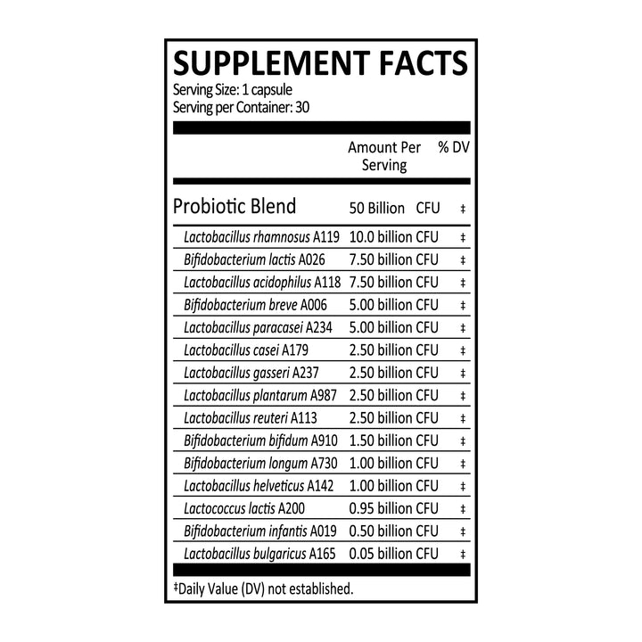 extra-strength probiotic | 50 billion