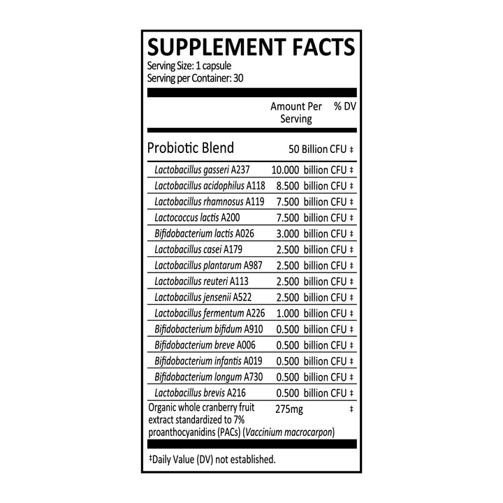 UTI preventing probiotic | 50 billion