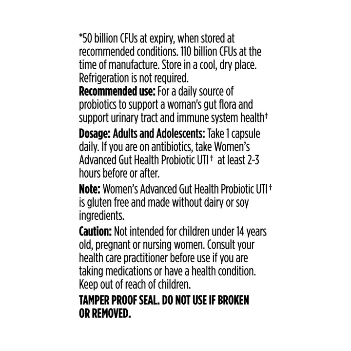 UTI preventing probiotic | 50 billion