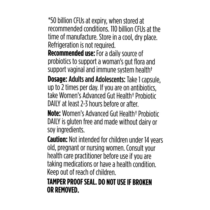women's daily probiotic | 50 billion