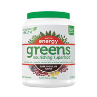 Genuine Health greens+ extra energy dark chocolate |444g