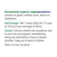 fermented organic vegan protein | vanilla