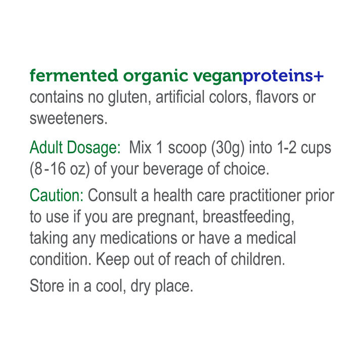 fermented organic vegan protein | vanilla