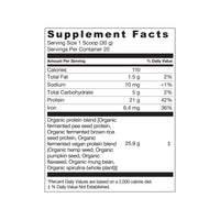 fermented organic vegan protein | vanilla