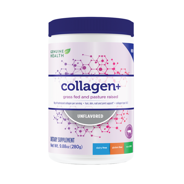 Genuine Health's clean collagen unflavored front image