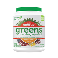 Genuine Health's greens superfood extra energy front image