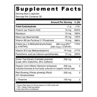 label Genuine Health's clear focus supplement facts