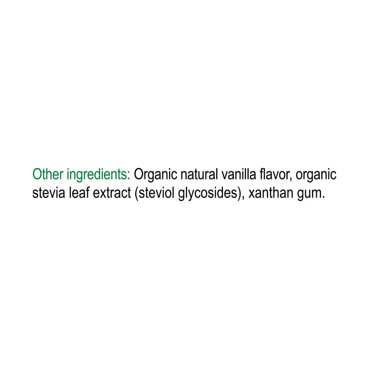 label Genuine Health's fermented organic vegan proteins vanilla flavor ingredients