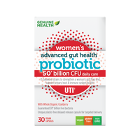 Genuine Health's advanced gut health probiotic UTI prevention front image