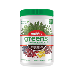 Genuine Health greens+ extra energy dark chocolate |222g